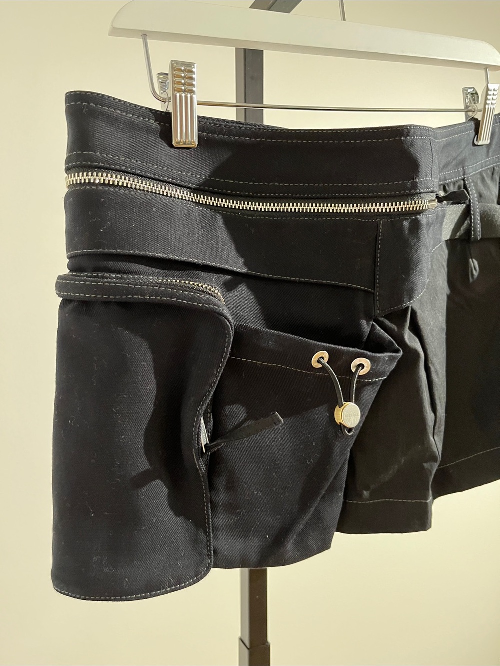 Dion Lee Black Mini Utility Skirt with Pocket and Belt - Picture 5 of 10